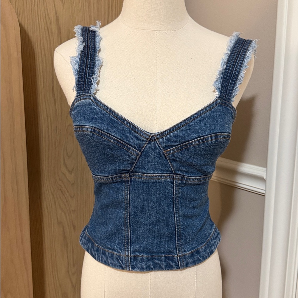 Pilcro Denim Sleeveless Top